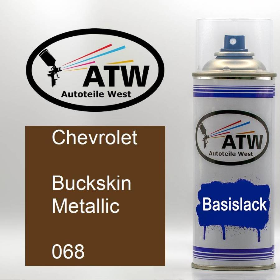 Chevrolet, Buckskin Metallic, 068: 400ml Sprühdose, von ATW Autoteile West.